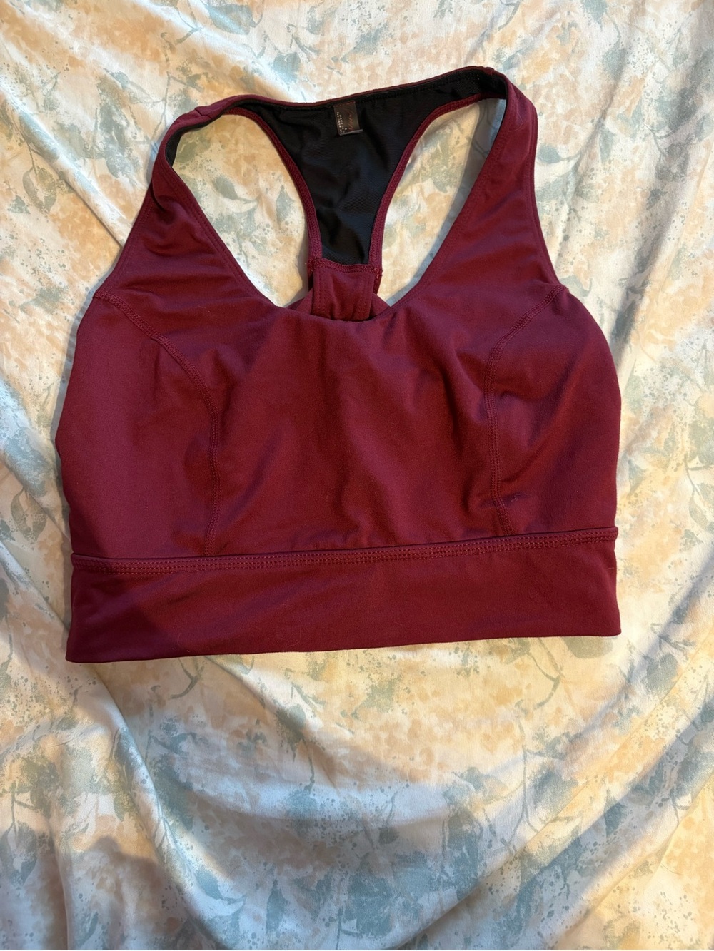 Free People Deep Burgundy Racerback Sports Bra